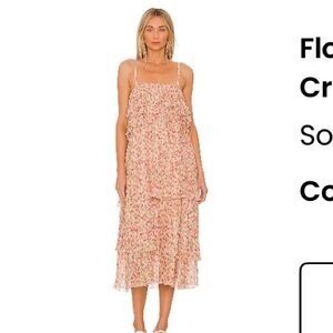 Something Navy Pink Sleeveless Midi Sundress
